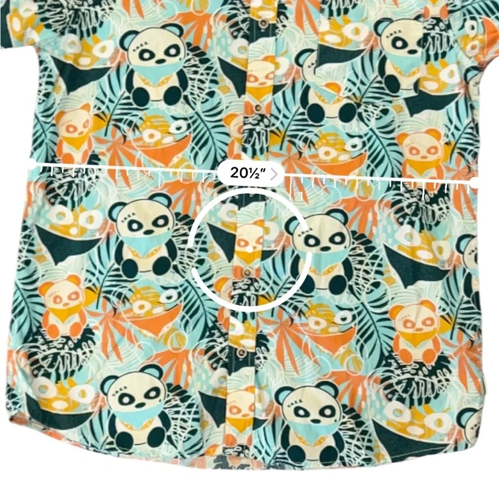 VSTR Jungle Panda Men's Button Up Shirt, Medium - Picture 10 of 10